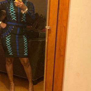 Mesh and bandage dress